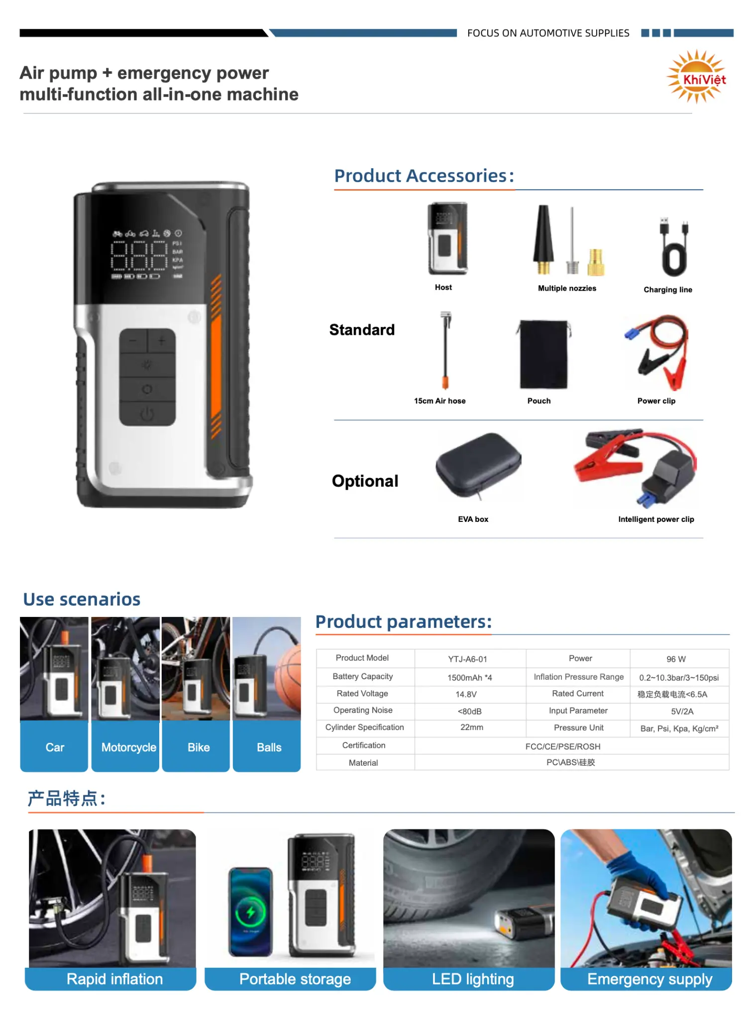 Air Pump + Emergency Power Multi-Function Machine product details